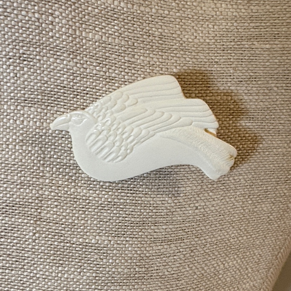 Laurel Burch “Snow Dove” Bird Brooch